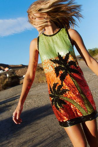 Womens Palm Tree Sequin Vest Dress - - 10 - Nasty Gal - Modalova