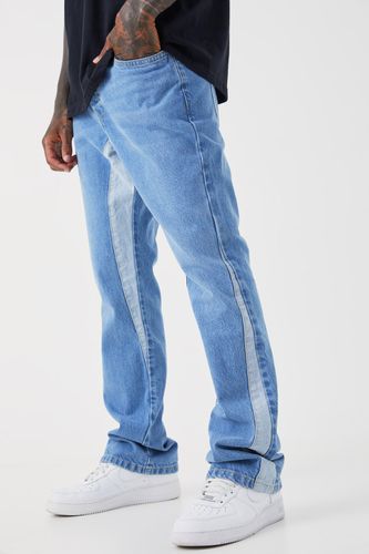 Slim Flare Panel Jeans - Blue - 28R - boohooMAN - Modalova