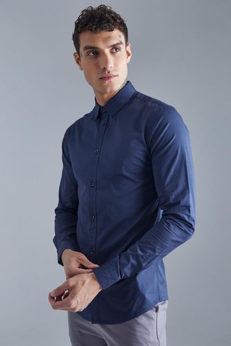 Long Sleeve Slim Fit Shirt - - XL - boohooMAN - Modalova