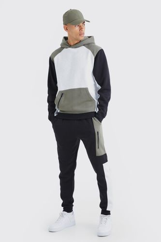 Raglan Colour Block Hooded Tracksuit - - XL - boohooMAN - Modalova