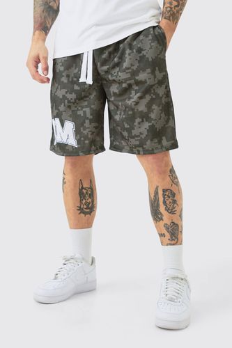 BM Camo Printed Mesh Basketball Shorts - - XL - boohooMAN - Modalova