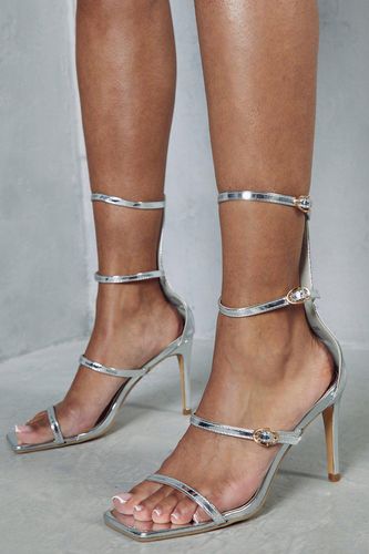 Womens Buckle Detail Square Toe Heels - - 3 - MISSPAP - Modalova