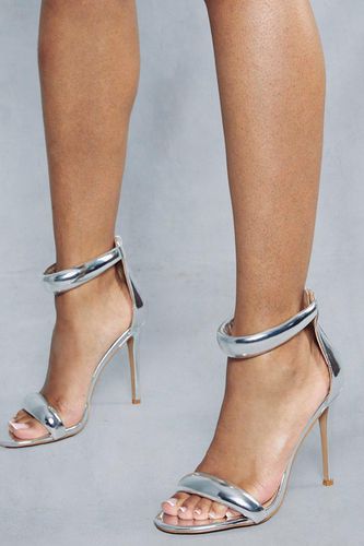 Womens Metallic Padded Barely There Heels - - 7 - MISSPAP - Modalova