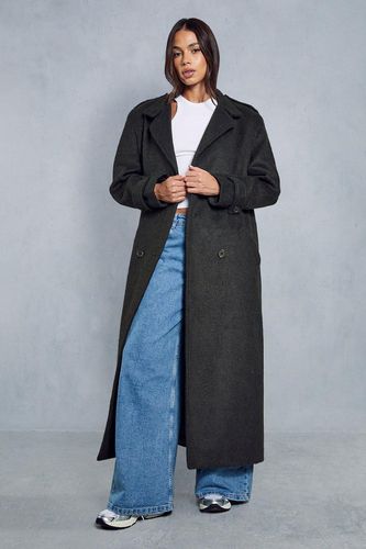 Womens Oversized Utility Wool Look Trench Coat - - 10 - MISSPAP - Modalova