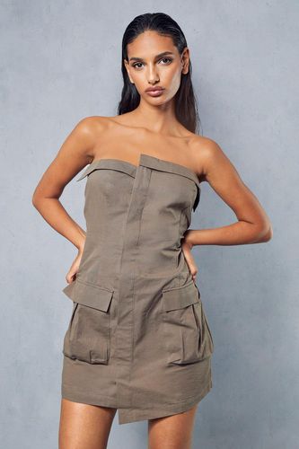 Womens Utility Pocket Detail Wrap Mini Dress - - 10 - MISSPAP - Modalova