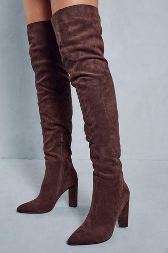 Womens Faux Suede Over The Knee Boots - - 3 - MISSPAP - Modalova