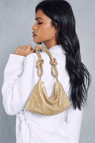 Womens Chainmail Knot Detail Shoulder Bag - - One Size - MISSPAP - Modalova