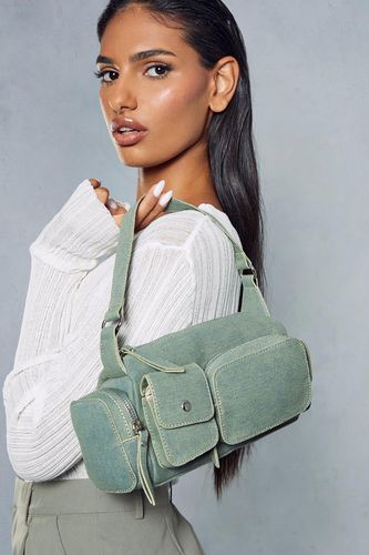 Womens Denim Multi Pocket Shoulder Bag - - One Size - MISSPAP - Modalova