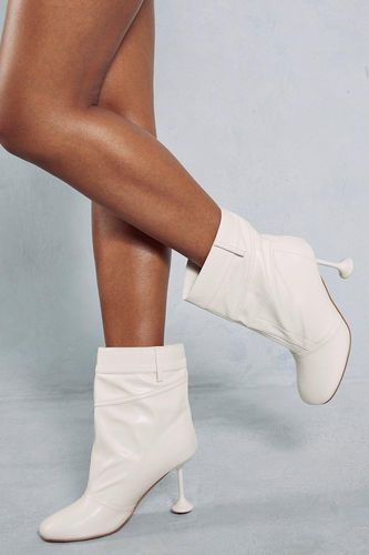 Womens Leather Look Jean Ankle Boots - - 3 - MISSPAP - Modalova