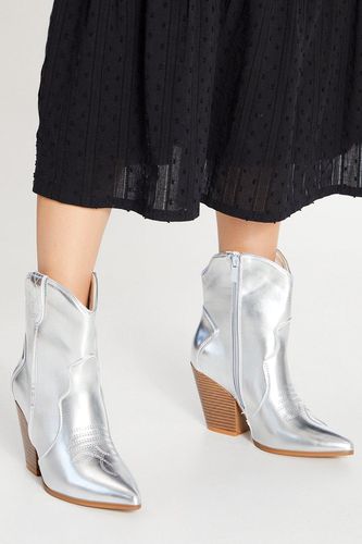 Womens Faith: Montie Stitched Western Cowboy Ankle Boots - - 7 - Dorothy Perkins - Modalova
