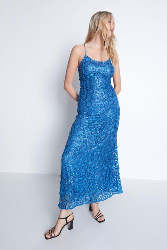 Womens Sequin Lace Maxi Dress - - 12 - Warehouse - Modalova