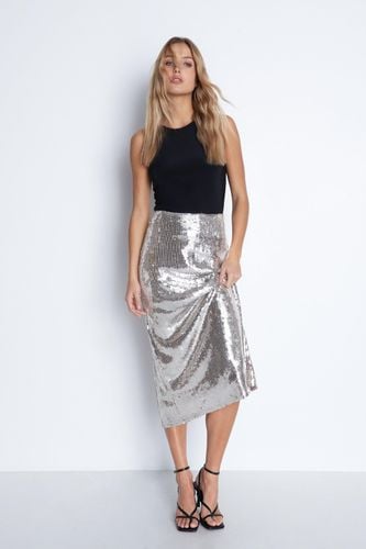 Womens Sequin A Line Fluid Skirt - - XS - Warehouse - Modalova