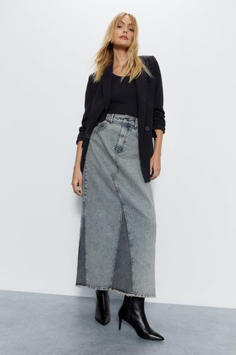 Womens Seam Detail Denim Maxi Skirt - - 8 - Warehouse - Modalova