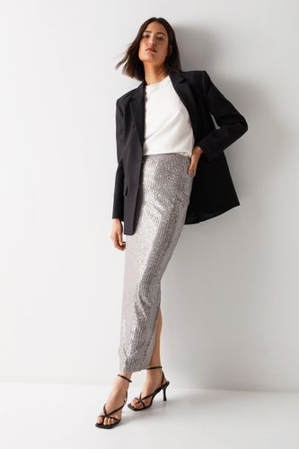 Womens Sequin Maxi Skirt - - 10 - Warehouse - Modalova