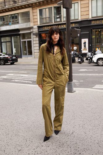 Womens Twill Zip Through Long Sleeve Boilersuit - - 14 - Warehouse - Modalova
