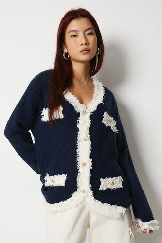 Womens Knitted Pocket Cardigan - - M - Warehouse - Modalova