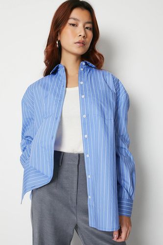 Womens Stripe Oversized Shirt - - 10 - Warehouse - Modalova