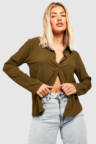 Womens Woven Shirt - Green - 14 - boohoo - Modalova