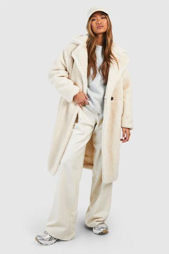 Womens Oversized Teddy Faux Fur Coat - - 10 - boohoo - Modalova
