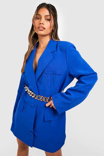 Womens Chunky Chain Belted Blazer Dress - - 8 - boohoo - Modalova