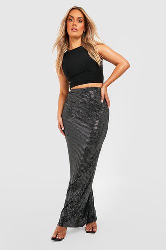 Womens Plus Metallic Maxi Skirt - - 16 - boohoo - Modalova