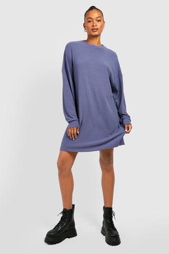 Womens Tall Soft Rib Longsleeve T-shirt Dress - - 10 - boohoo - Modalova