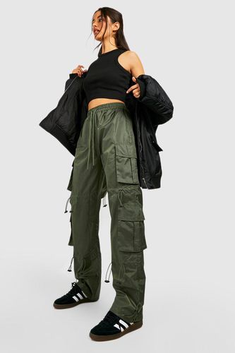 Womens Multi Toggle Shell Cargo trousers - - 6 - boohoo - Modalova