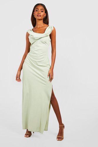 Womens Bridesmaid Cowl Neck Strappy Back Maxi Dress - - 16 - boohoo - Modalova