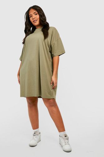 Womens Plus Cotton Short Sleeve Oversized T-shirt Dress - - 22 - boohoo - Modalova