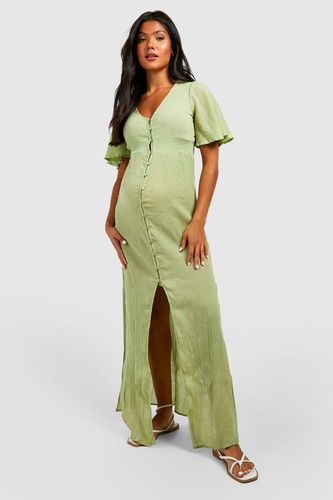 Womens Maternity Shirred Waist Beach Maxi Dress - - 10 - boohoo - Modalova