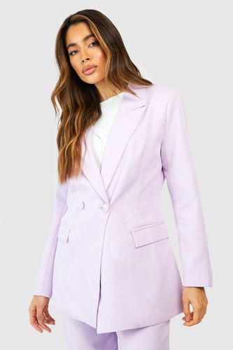 Womens Fitted Double Breasted Tailored Blazer - - 10 - boohoo - Modalova