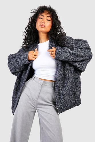 Womens Oversized Wool Bomber Jacket - - 16 - boohoo - Modalova