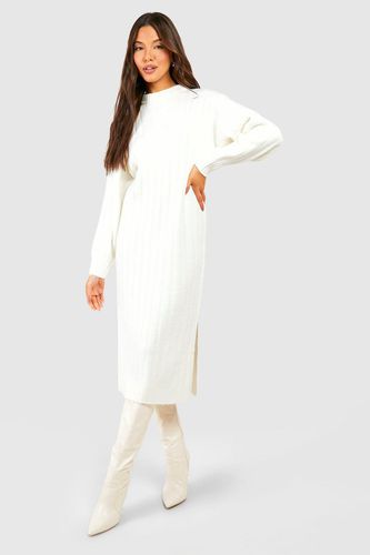 Womens Chunky Rib Soft Knitted Midi Dress - - 10 - boohoo - Modalova