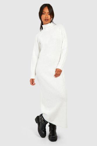 Womens Soft Rib Knit Roll Neck Midaxi Jumper Dress - - 10 - boohoo - Modalova