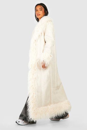 Womens Petite Faux Fur Trim Jacket - - 10 - boohoo - Modalova
