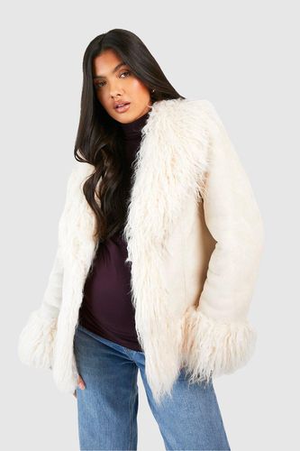 Womens Maternity Faux Fur Trim Jacket - - 16 - boohoo - Modalova