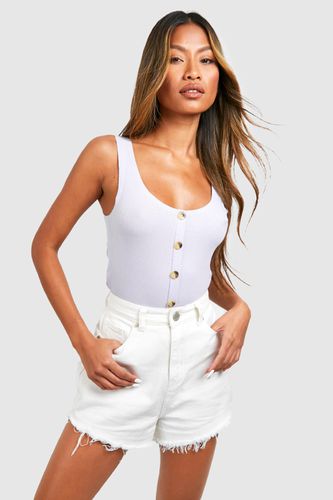 Womens Button Detail Strappy Vest - - XS - boohoo - Modalova