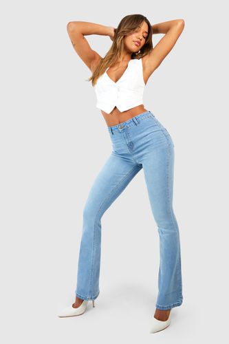 Womens Butt Shaper High Rise Skinny Flared Jeans - - 10 - boohoo - Modalova