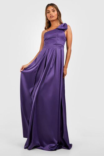 Womens Satin Bow Detail Maxi Dress - - 14 - boohoo - Modalova