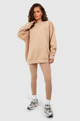 Womens Oversized Sweatshirt And Legging Tracksuit - - M - boohoo - Modalova