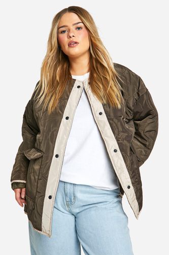 Womens Plus Quilt Detail Oversized Jacket - - 16 - boohoo - Modalova