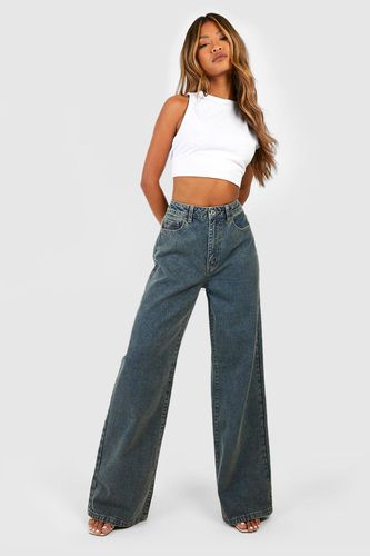 Womens Basics High Waisted Wide Leg Jeans - - 12 - boohoo - Modalova