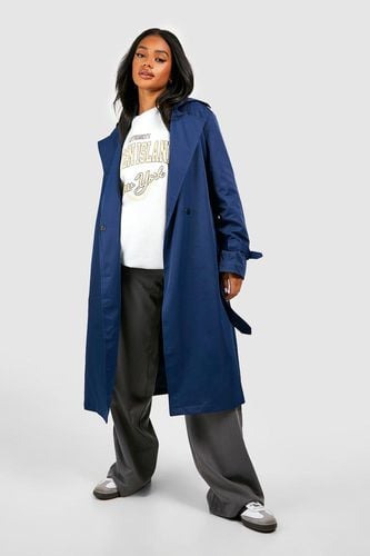 Womens Fitted Cuff Detail Belted Trench Coat - - 8 - boohoo - Modalova