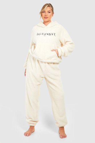 Womens Plus Baby Girl Slogan Fleece Loungewear Set - - 22 - boohoo - Modalova