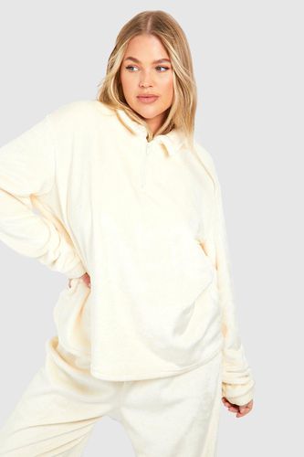 Womens Plus Half Zip Loungewear Sweatshirt - - 18 - boohoo - Modalova