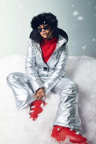 Womens Faux Fur Trim Snowsuit - - 10 - boohoo - Modalova