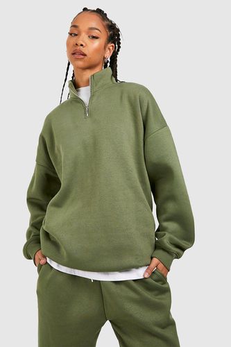 Womens Tall Basic Half Zip Sweatshirt - - S - boohoo - Modalova