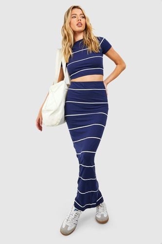 Womens Stripe Bodycon Maxi Skirt - - S - boohoo - Modalova