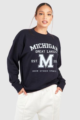 Womens Tall Michigan Slogan Varsity Printed Sweatshirt - - S - boohoo - Modalova