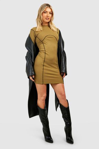 Womens Seam Detail Long Sleeve Bodycon Dress - - 12 - boohoo - Modalova